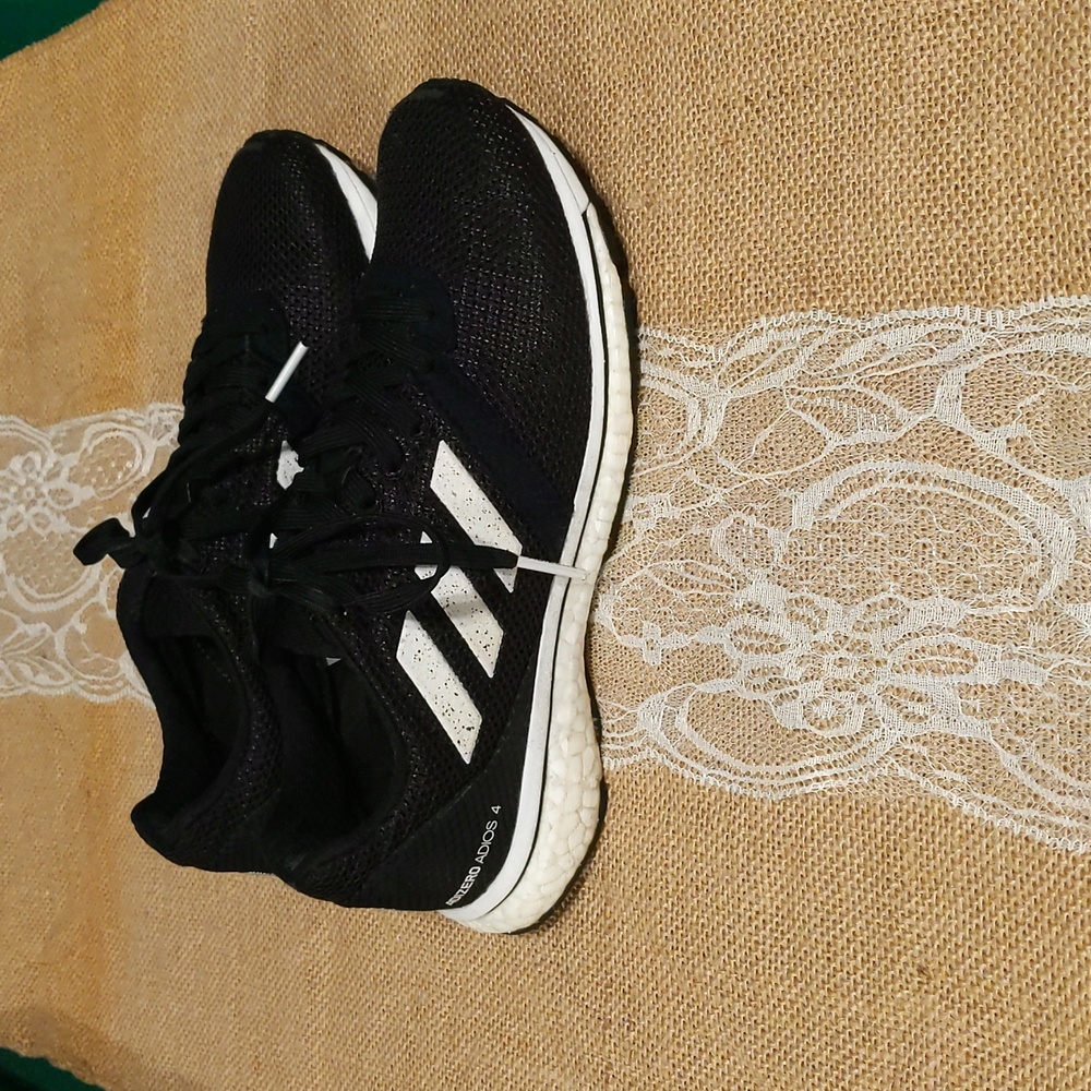 Adidas Adizero Adios 4 Women's Running Shoes Sz 5.5, Black/White - Picture 3 of 7
